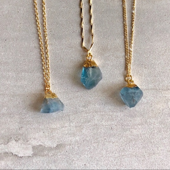 ❗️LAST❗️Raw Fluorite 14K Gold Necklace - Picture 4 of 8